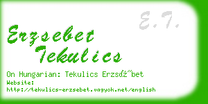 erzsebet tekulics business card